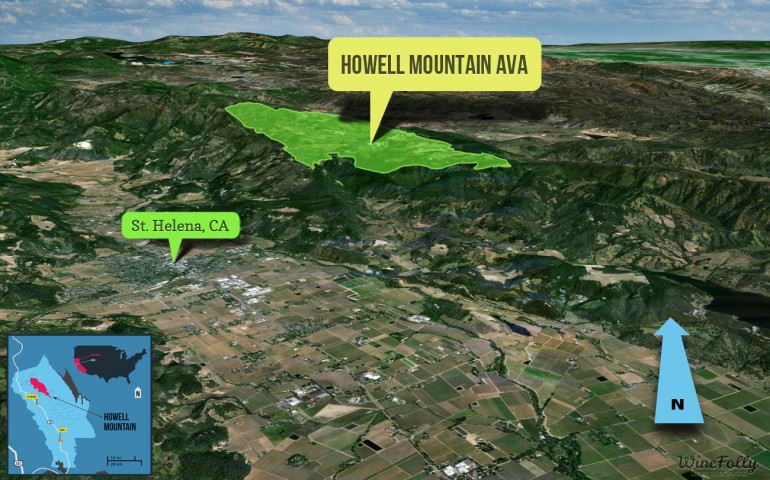 howell mountain wine region map napa howell mountain wine region map napa