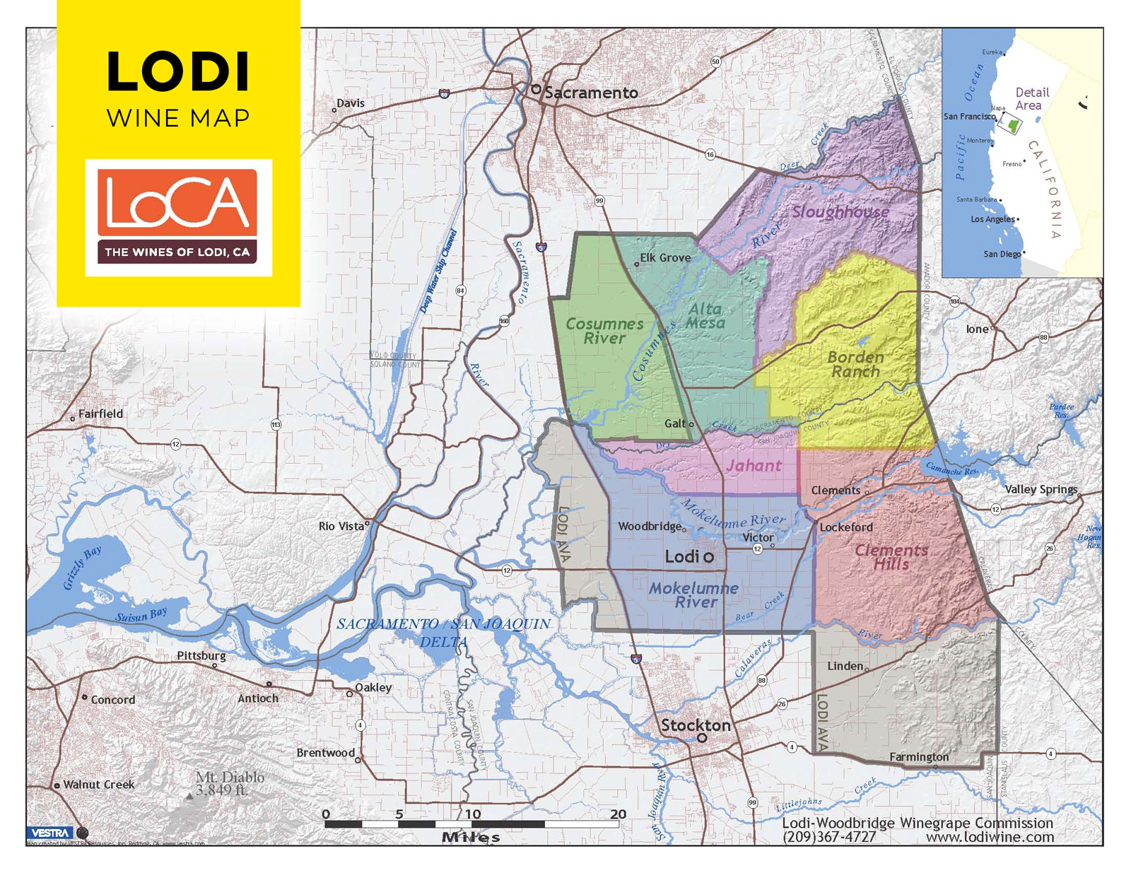 Lodi Wine Region Map by lodiwine.com