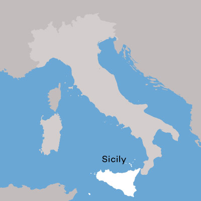 Sicily Wine Region Map by Wine Folly