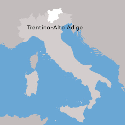 Trentino-Alto-Adige Wine Region map by Wine Folly