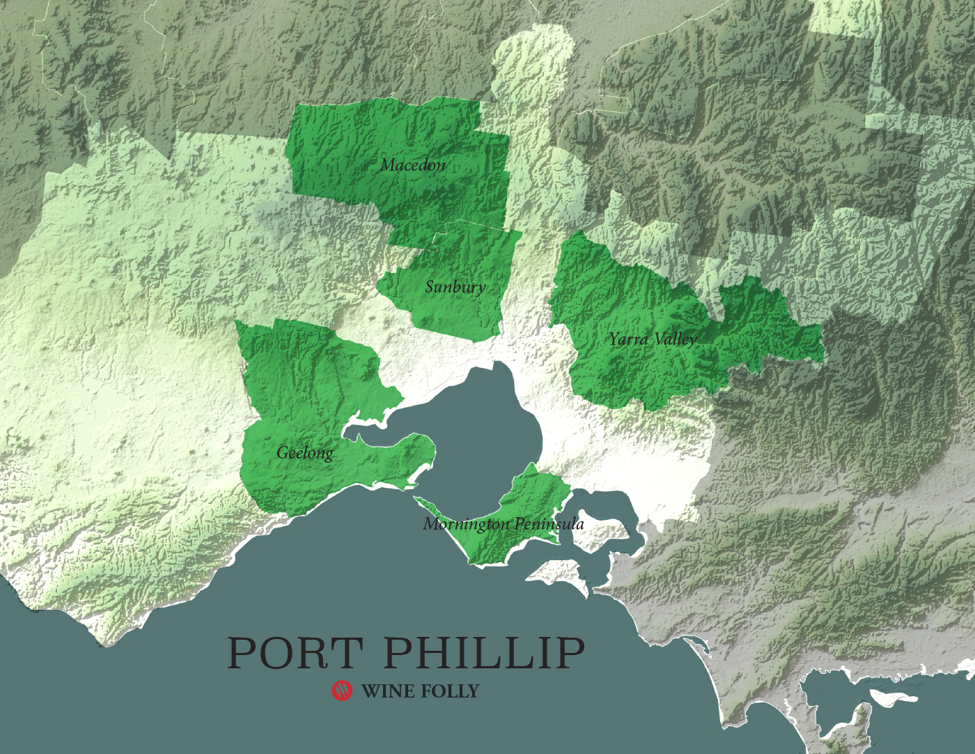 Victoria Australia Wine Map Port Phillip Wine Folly