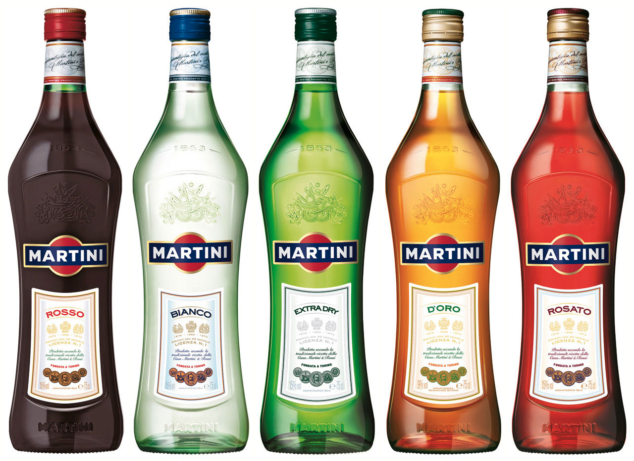 Martini and Rossi Five Styles of Vermouth